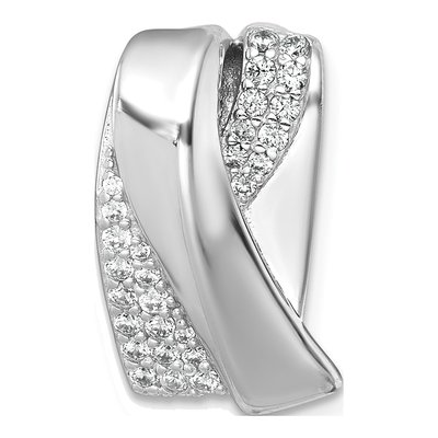 Sterling Silver CZ Slide Pendant