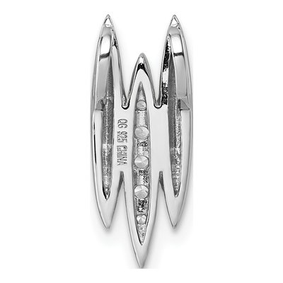 Sterling Silver CZ Slide Pendant – view 4