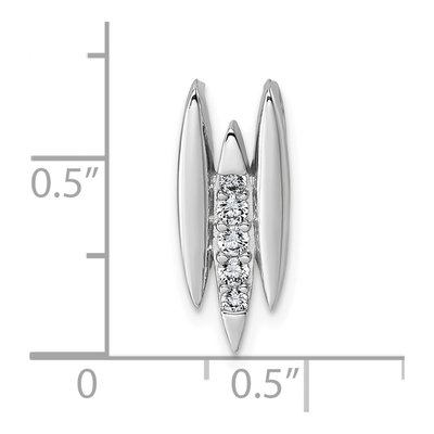 Sterling Silver CZ Slide Pendant – view 5