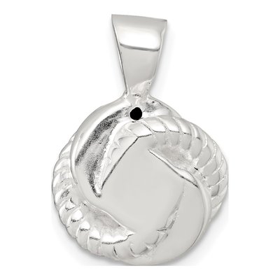 Sterling Silver CZ Knot Pendant – view 4