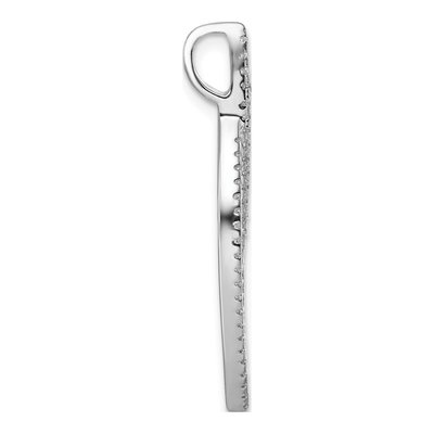 Sterling Silver CZ Oval Drop Pendant – view 3