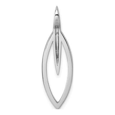 Sterling Silver CZ Oval Drop Pendant – view 4