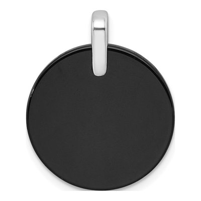 Sterling Silver Onyx & CZ Hamsa Pendant – view 4