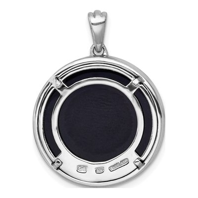 Sterling Silver Onyx CZ Tree of Life Pendant – view 4