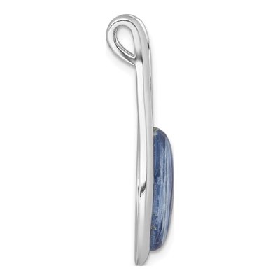 Sterling Silver CZ Kyanite Teardrop Slide Pendant – view 3