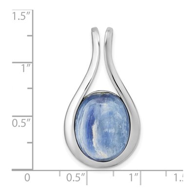 Sterling Silver CZ Kyanite Teardrop Slide Pendant – view 5