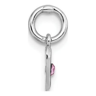 Sterling Silver Crystal Girls' Heart Pendant – view 3