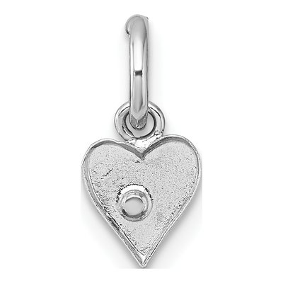 Sterling Silver Crystal Girls' Heart Pendant – view 4
