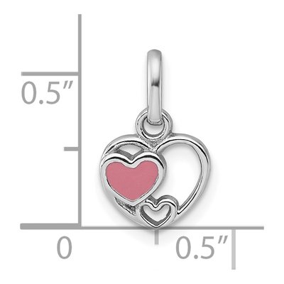 Sterling Silver Triple Heart Pendant – view 5