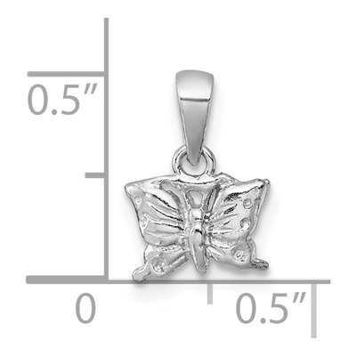 Sterling Silver Girls' Butterfly Pendant – view 5
