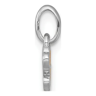 Sterling Silver Kids' Enamel Flower Heart Pendant – view 3