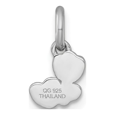 Sterling Silver Kids' Enamel Flower Heart Pendant – view 4