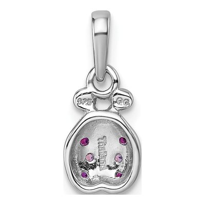 Sterling Silver CZ Girls' Ladybug Pendant – view 4