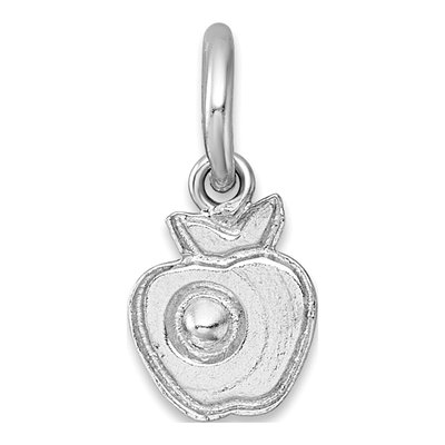 Sterling Silver Crystal Enamel Apple for Kids Pendant – view 4