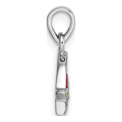 Sterling Silver Kids' Enamel Rainbow Star Pendant – view 3