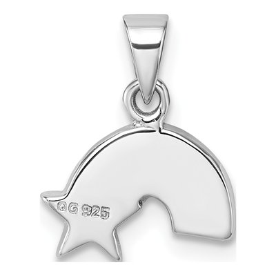 Sterling Silver Kids' Enamel Rainbow Star Pendant – view 4
