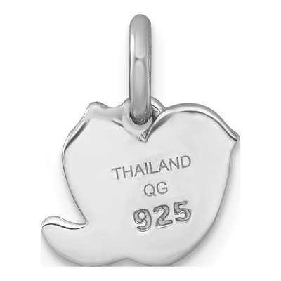 Sterling Silver Enamel Heart Moon Kids Pendant – view 4