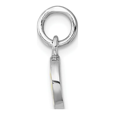 Sterling Silver Kids' Enamel Smiley Face Pendant – view 3
