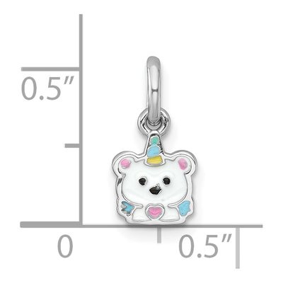Sterling Silver Unicorn Polar Bear Kids Pendant – view 5
