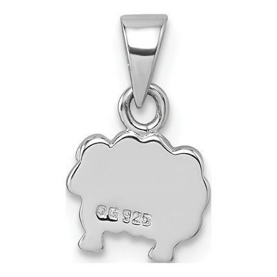Sterling Silver Kids' Enamel Sheep Pendant – view 4