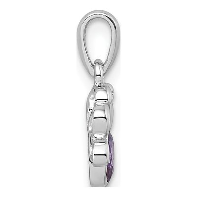 Sterling Silver CZ Kids' Butterfly Pendant – view 3