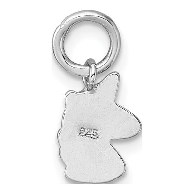 Sterling Silver Enameled Unicorn for Kids Pendant – view 4
