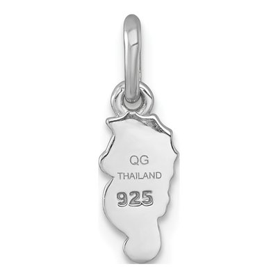 Sterling Silver Enamel Seahorse for Kids Pendant – view 4