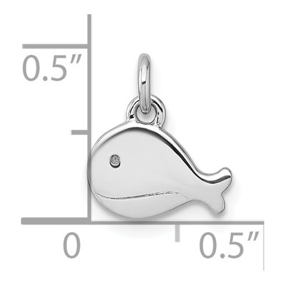 Sterling Silver Whale Pendant – view 5