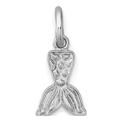 Sterling Silver Girls' Enamel Mermaid Tail Pendant – view 4