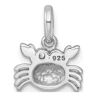 Sterling Silver CZ Crab Pendant – view 4