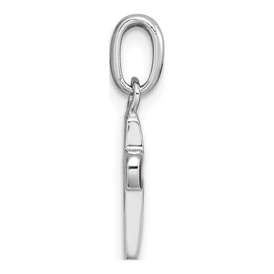 Sterling Silver Girls' Pink Enamel Cross Pendant – view 3