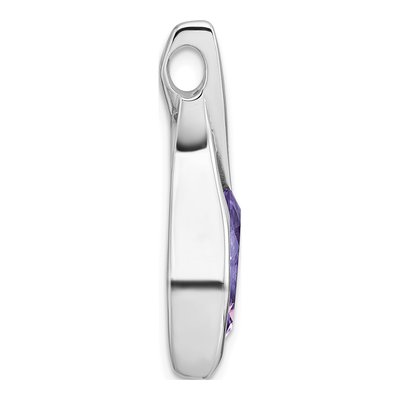 Sterling Silver Amethyst Marquise Slide Pendant – view 3