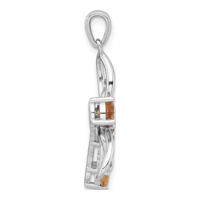 Sterling Silver Citrine Dragonfly Pendant – view 3