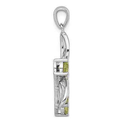 Sterling Silver Peridot Dragonfly Pendant – view 3