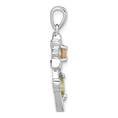 Sterling Silver Citrine & Peridot Pendant – view 3