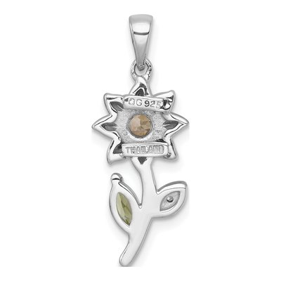 Sterling Silver Citrine & Peridot Pendant – view 4