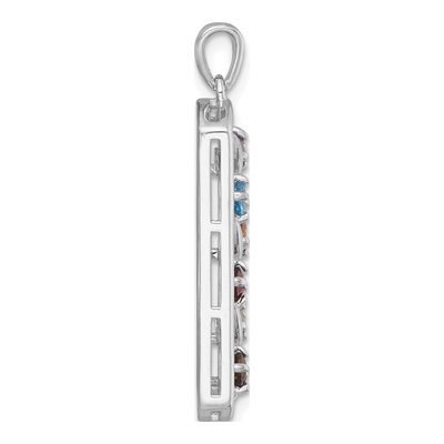 Sterling Silver Multi Oblong Pendant – view 3