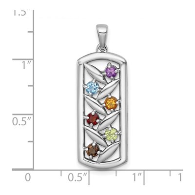Sterling Silver Multi Oblong Pendant – view 5