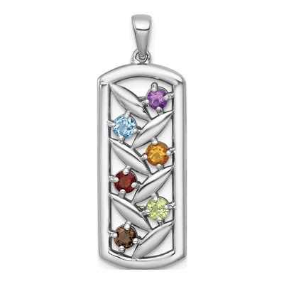 Sterling Silver Multi Oblong Pendant