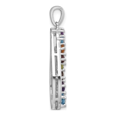 Sterling Silver Multi Teardrop Pendant – view 3