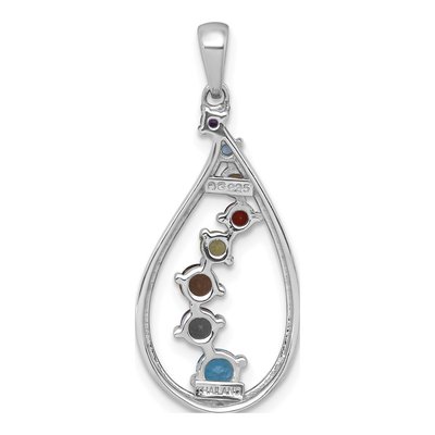 Sterling Silver Multi Teardrop Pendant – view 4