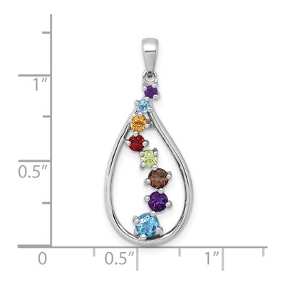 Sterling Silver Multi Teardrop Pendant – view 5