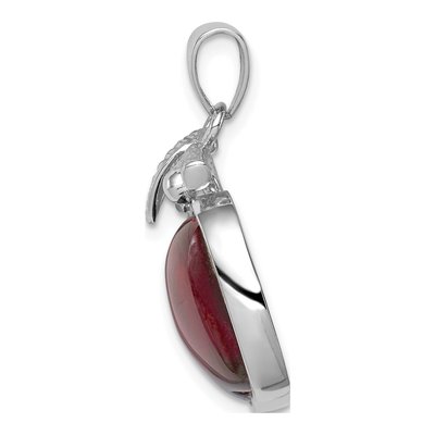 Sterling Silver CZ Apple Pendant – view 3