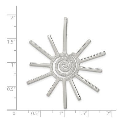Sterling Silver Fancy Sun Pendant – view 4