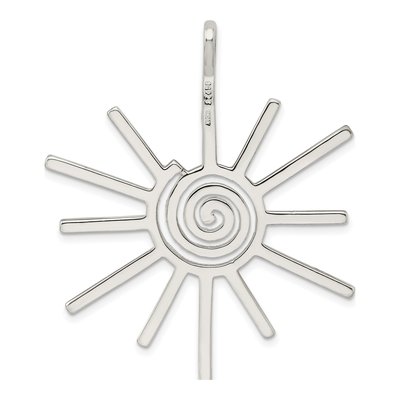 Sterling Silver Fancy Sun Pendant – view 5
