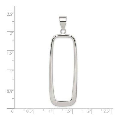 Sterling Silver Rectangle Pendant – view 4