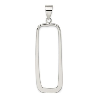 Sterling Silver Rectangle Pendant – view 5