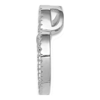 Sterling Silver CZ Heart Slide Pendant – view 3