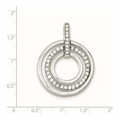 Sterling Silver CZ Fancy Pendant – view 2