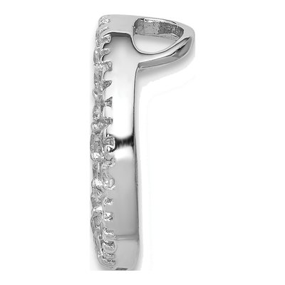 Sterling Silver CZ Round Pendant – view 3